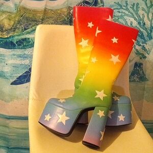 New rainbow/star boots
